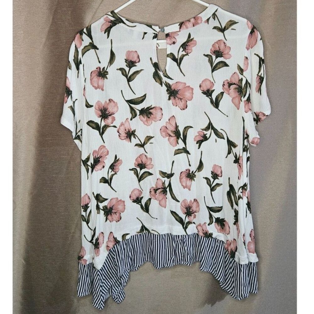 Jodifil, Cream, Mauve, Moss, Blue, Top, Size: L - Picture 2 of 5
